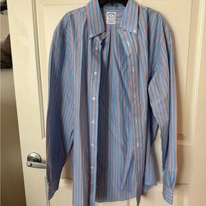 Brooks Brothers Men's Blue Striped Shirt